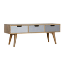 Swindon 3 Drawers Grey Painted Media Unit by Lavishway | TV Units Cabinets-59618