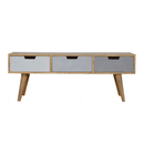 Swindon 3 Drawers Grey Painted Media Unit by Lavishway | TV Units Cabinets-59619