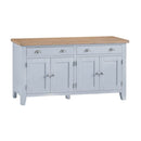 Tattershall Oak Top 4 Door Sideboard in Grey by Lavishway | Sideboards-35958