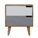 Swindon 2 Drawers Grey Painted Bedside Table by Lavishway | Bedside Tables-59603