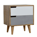 Swindon 2 Drawers Grey Painted Bedside Table by Lavishway | Bedside Tables-59602