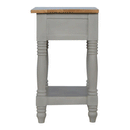 Swindon Wooden Top Grey Painted Bedside Table by Lavishway | Bedside Tables-59597