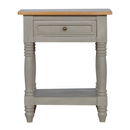 Swindon Wooden Top Grey Painted Bedside Table by Lavishway | Bedside Tables-59595