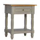 Swindon Wooden Top Grey Painted Bedside Table by Lavishway | Bedside Tables-59594