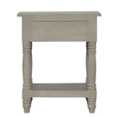 Swindon Wooden Top Grey Painted Bedside Table by Lavishway | Bedside Tables-59596