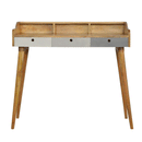 Swindon 3 Drawers Grey Painted Writing Desk by Lavishway | Reclaimed Wood Desks-59572