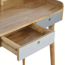 Swindon 3 Drawers Grey Painted Writing Desk by Lavishway | Reclaimed Wood Desks-59575