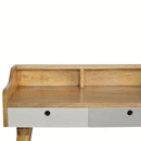 Swindon 3 Drawers Grey Painted Writing Desk by Lavishway | Reclaimed Wood Desks-59578