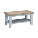 Tattershall Oak Top Coffee Table in Grey by Lavishway | Coffee Tables-35942