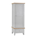Tattershall Oak Top Single Wardrobe in Grey by Lavishway | Wardrobe-36003