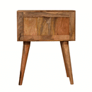 Swindon 2 Drawers Grey Pattern Bedside Table by Lavishway | Bedside Tables-59557