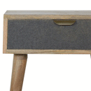 Swindon Grey Tweed Bedside Table by Lavishway | Bedside Tables-59547