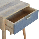 Swindon Grey Tweed Bedside Table by Lavishway | Bedside Tables-59543