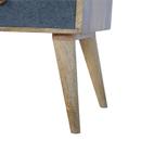 Swindon Grey Tweed Open Slot Bedside Table by Lavishway | Bedside Tables-59535
