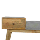Swindon 1 Drawer Grey Tweed Bench by Lavishway | Benches & Storage Benches-59529