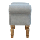 Swindon Solid Wood Grey Tweed Bench by Lavishway | Benches & Storage Benches-59518