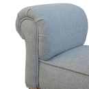 Swindon Solid Wood Grey Tweed Bench by Lavishway | Benches & Storage Benches-59520