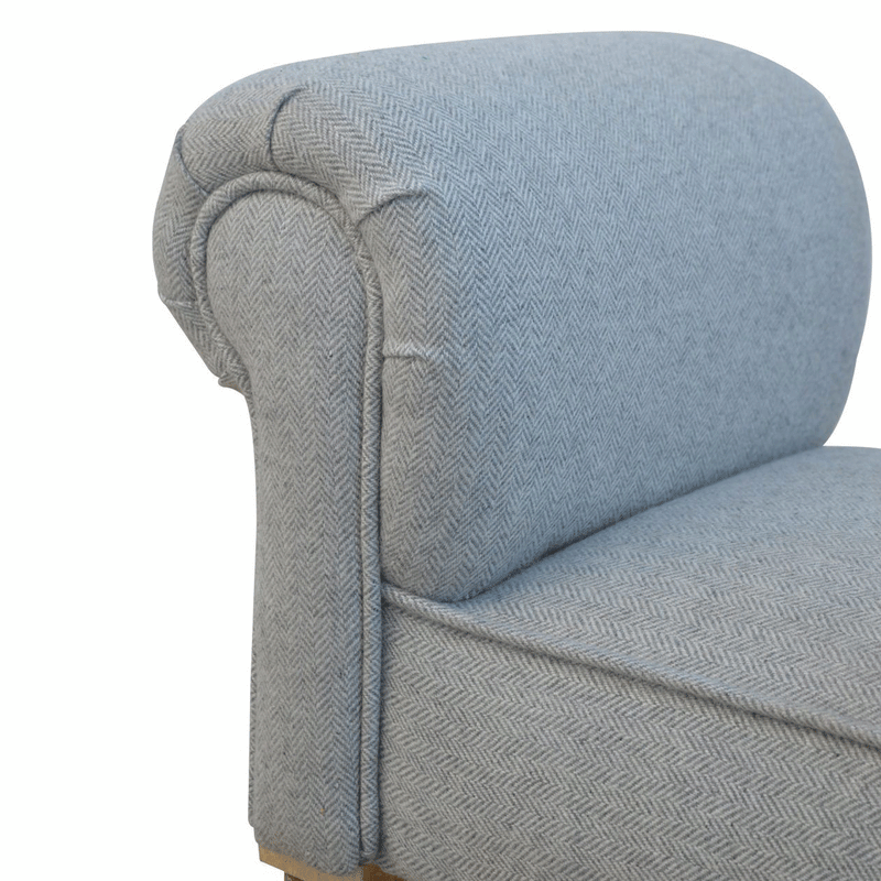 Swindon Solid Wood Grey Tweed Bench by Lavishway | Benches & Storage Benches-59520