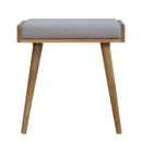 Swindon Tray Style Grey Tweed Footstool by Lavishway | Footstool-59510