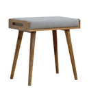 Swindon Tray Style Grey Tweed Footstool by Lavishway | Footstool-59509