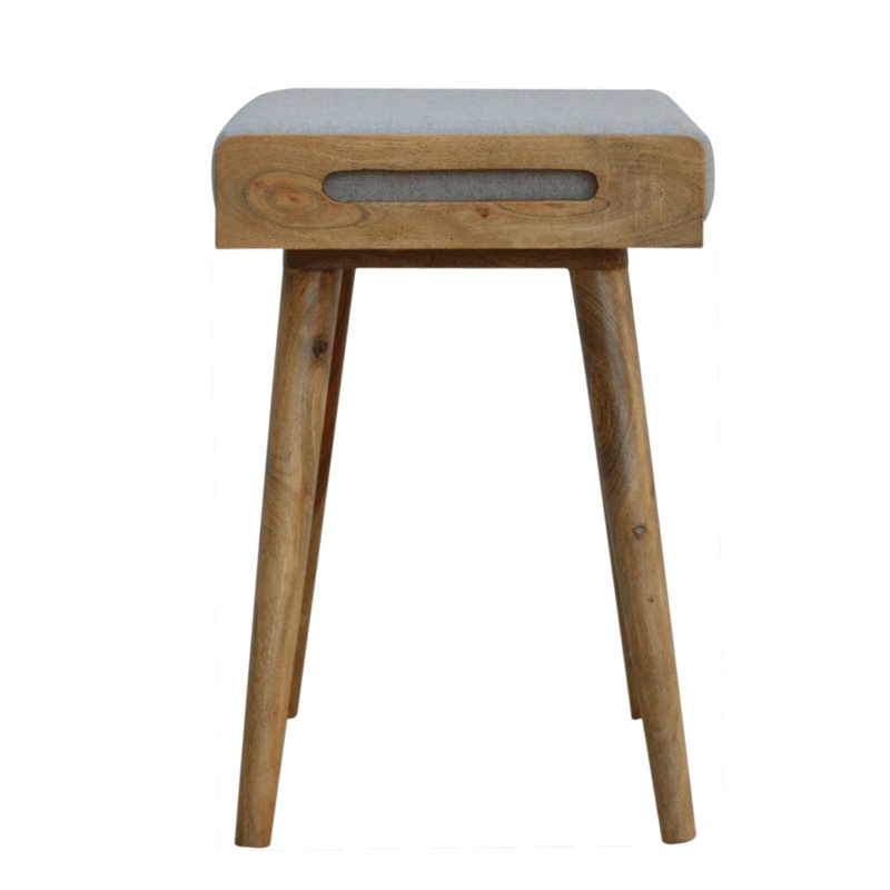 Swindon Tray Style Grey Tweed Footstool by Lavishway | Footstool-59512