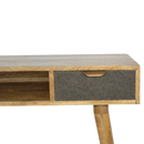 Swindon Upholstered Grey Tweed Writing Desk by Lavishway | Reclaimed Wood Desks-59508