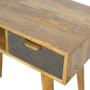 Swindon Upholstered Grey Tweed Writing Desk by Lavishway | Reclaimed Wood Desks-59507