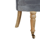 Swindon Grey Velvet Accent Chair by Lavishway | Accent Chairs-59497