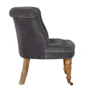 Swindon Grey Velvet Accent Chair by Lavishway | Accent Chairs-59496