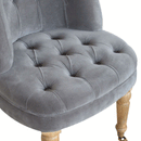 Swindon Grey Velvet Accent Chair by Lavishway | Accent Chairs-59499