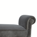 Swindon Upholstered Grey Velvet Bench by Lavishway | Benches & Storage Benches-59491