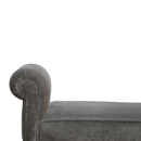 Swindon Upholstered Grey Velvet Bench by Lavishway | Benches & Storage Benches-59492