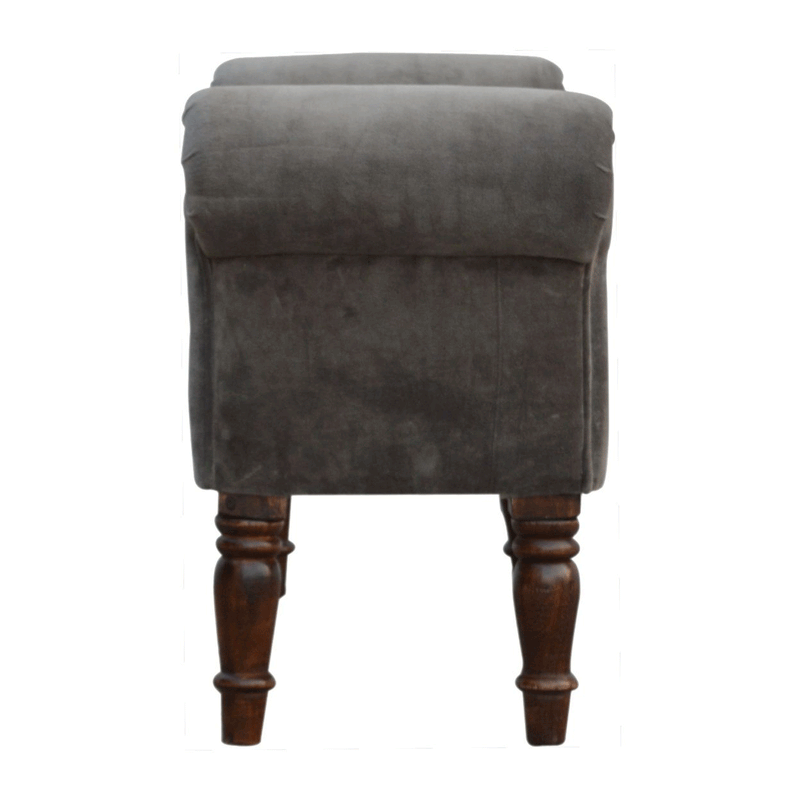 Swindon Upholstered Grey Velvet Bench by Lavishway | Benches & Storage Benches-59490