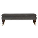 Swindon Castor Feet Grey Velvet Bench by Lavishway | Benches & Storage Benches-59468