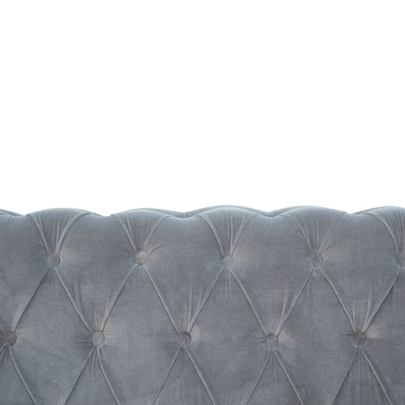 Swindon Chesterfield Grey Velvet Sofa by Lavishway | Velvet Sofa-59443