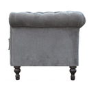 Swindon Chesterfield Grey Velvet Sofa by Lavishway | Velvet Sofa-59442
