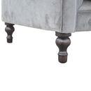 Swindon Chesterfield Grey Velvet Sofa by Lavishway | Velvet Sofa-59444