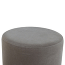 Swindon Upholstered Grey Velvet Footstool by Lavishway | Footstool-59423