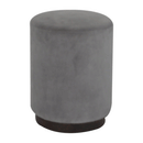 Swindon Upholstered Grey Velvet Footstool by Lavishway | Footstool-59417