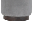 Swindon Upholstered Grey Velvet Footstool by Lavishway | Footstool-59419