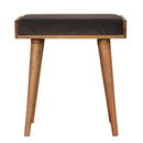 Swindon Tray Style Grey Velvet Footstool by Lavishway | Footstool-59409