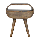 Swindon Grey Washed Circular Bedside Table by Lavishway | Bedside Tables-59402