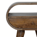 Swindon Grey Washed Circular Bedside Table by Lavishway | Bedside Tables-59407