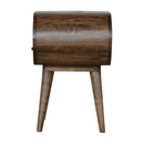 Swindon Grey Washed Circular Bedside Table by Lavishway | Bedside Tables-59403