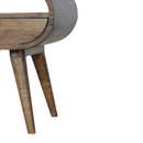 Swindon Grey Washed Circular Bedside Table by Lavishway | Bedside Tables-59406