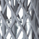 Grey Wicker Glass Hurricane Lantern by Lavishway | Candle Holders-51347