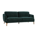 Gustav Forest Green Velvet 3 Seater Sofa by Lavishway | Velvet Sofa-23186