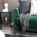 Gustav Forest Green Velvet 3 Seater Sofa by Lavishway | Velvet Sofa-23187