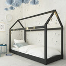 Hickory Platform Top House Single Bed by Lavishway | Wooden Beds-35484