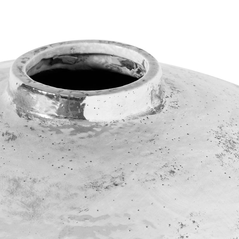 Hammered Silver Astral Ceramic Vase by Lavishway | Vases-50953
